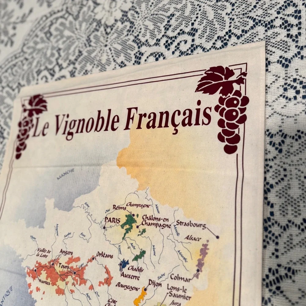 Torchons & Bouchons France Map Tea Towel‎ Disney Epcot World Showcase Souvenir